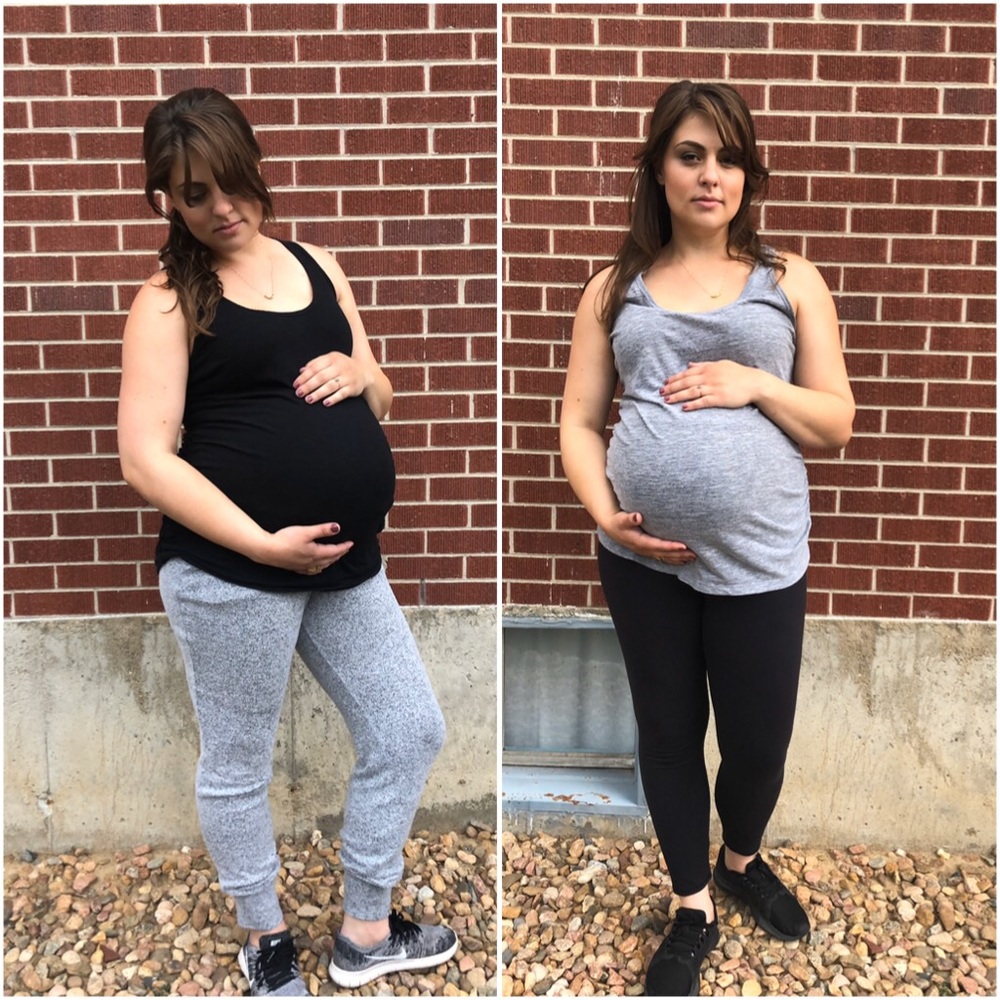 TWO A:glow Maternity Tank Tops- black and grey